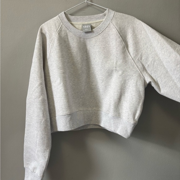TNA Cozy Gray Fleece Sweatshirt - Picture 2 of 5
